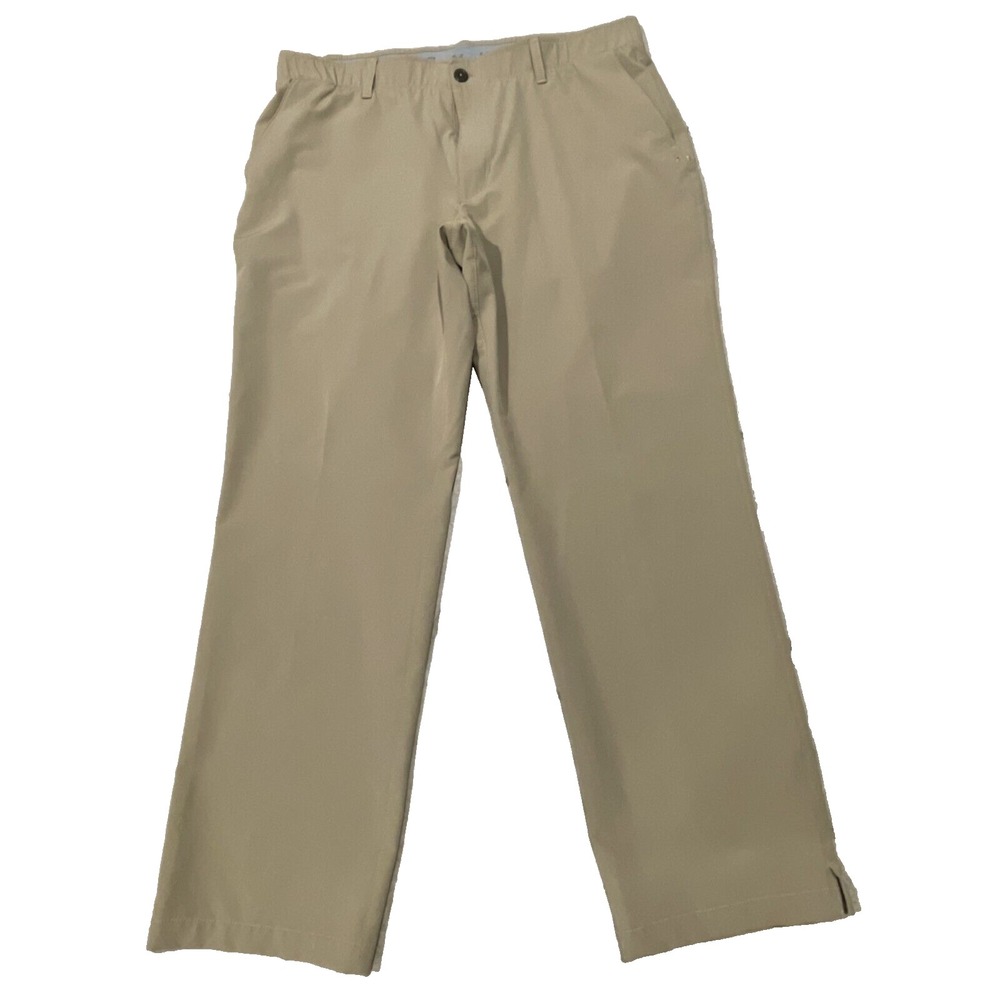 Under Armour UA match play golf pants brown tan 1248089 mens 38x30 Fits 36x30‎